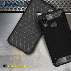 Microcase Samsung Galaxy A10s King Serisi Armor Perfect Koruma Kılıf - Siyah