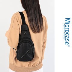 Microcase Unisex 3 Gözlü Suni Deri Çapraz Askılı Omuz ve Göğüs Çantası -AL4443