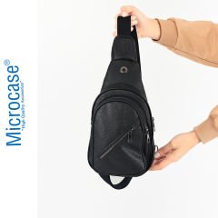 Microcase Unisex 3 Gözlü Suni Deri Çapraz Askılı Omuz ve Göğüs Çantası -AL4443
