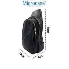 Microcase Unisex 3 Gözlü Suni Deri Çapraz Askılı Omuz ve Göğüs Çantası -AL4443