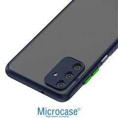 Microcase Samsung Galaxy M52 5G London Serisi Darbeye Dayanıklı Kılıf - Buzlu Mavi