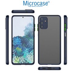 Microcase Samsung Galaxy M52 5G London Serisi Darbeye Dayanıklı Kılıf - Buzlu Mavi