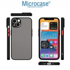 Microcase iPhone 13 London Serisi Sert Kılıf - Buzlu Siyah