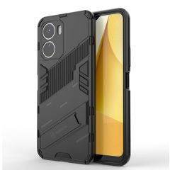 Microcase Vivo Y16 4G 2022 Matrix Serisi Armor Standlı Perfect Koruma Kılıf - Siyah AL3416