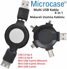 Microcase Multi USB Adaptör Kablo TU1310 USB 2.0 480 Mbps 4in1 AL2591