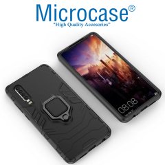 Huawei P30 Batman Serisi Yüzük Standlı Kılıf + CAM (SEÇİN)