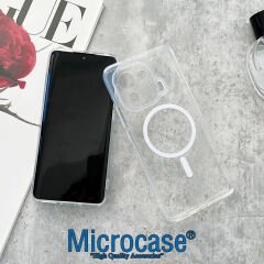 Microcase Xiaomi 11 Pro için Magsafe Manyetik Darbeye Dayanıklı Yarı Esnek Plastik TPU Şeffaf Kılıf - AL8115