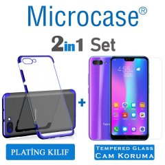Microcase Huawei Honor 10 Plating Silikon Kılıf + Ekran Koruma