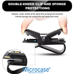 Microcase Universal Oto Güneş Gözlük Tutucu Askılık 360 Döner Başlık 2in1 - AL5239