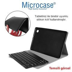 Microcase Samsung Galaxy Tab S9+ S9 Plus 12.4 inch Tablet Uyumlu Bluetooth Klavyeli Standlı Kılıf - BKK4