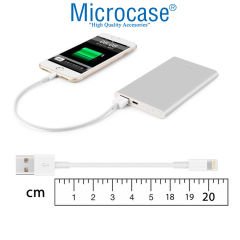 Microcase Apple iPhone XS Lightning Kısa Şarj - Data Kablosu