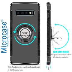 Samsung Galaxy S10 Plus Yüzük Standlı Armor Silikon Kılıf