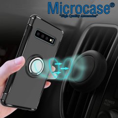 Samsung Galaxy S10 Plus Yüzük Standlı Armor Silikon Kılıf