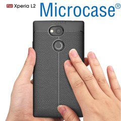 Sony Xperia L2 Leather Effect Tpu Silikon Kılıf