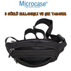 Microcase 3 Gözlü Çapraz Ayarlanabilir  Askılı Bel Omuz ve Göğüs Çantası-AL4436