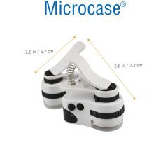Microcase 60X Mini Cep Telefonu için Mandallı Mikroskop UV Ledli Büyüteç - AL4727