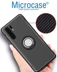 Huawei P30 Pro Yüzük Standlı Armor Silikon Kılıf