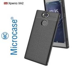 Sony Xperia XA2 Leather Effect Tpu Silikon Kılıf