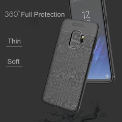 SAMSUNG S9 Leather Effect Tpu Silikon Kılıf