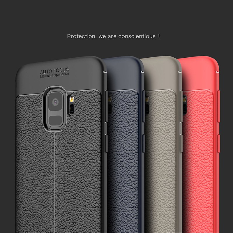 SAMSUNG S9 Leather Effect Tpu Silikon Kılıf