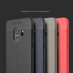 SAMSUNG S9 Leather Effect Tpu Silikon Kılıf
