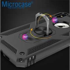 Microcase Huawei P30 Pro Anka Serisi Yüzük Standlı Armor Kılıf Siyah