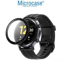 Microcase Realme Watch S Tam Kaplayan Kavisli Ekran Koruyucu 3D Pet Film - Siyah