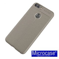 Huawei P Smart Leather TPU Serisi Deri Kaplama Silikon Kılıf