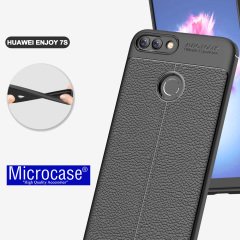 Huawei P Smart Leather TPU Serisi Deri Kaplama Silikon Kılıf