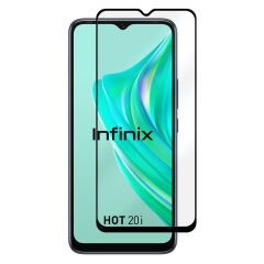 Microcase Infinix Hot 20i ile uyumlu Tam Kaplayan Çerçeveli Tempered Ekran Koruyucu - Siyah AL3276