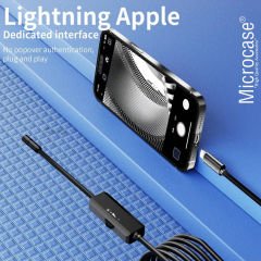 Microcase Iphone Lıghtning Endeskop Kamera Led Su Geçirmez 10 Metre Borescope Yılan Kamera AL4195