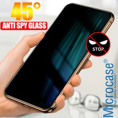 Microcase Xiaomi Redmi Note 8 Privacy Gizlilik Filtreli Tam Kaplayan Tempered Cam - Siyah