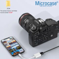 Microcase iPhone iPad Android Type-C to USB Kamera Adaptörü - AL4120 Beyaz