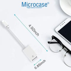 Microcase iPhone iPad Android Type-C to USB Kamera Adaptörü - AL4120 Beyaz