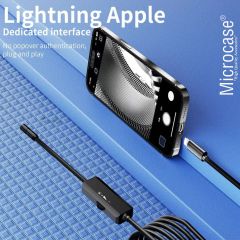 Microcase Iphone Lıghtning Endeskop Kamera Led Su Geçirmez 5 Metre Borescope Yılan Kamera AL4196
