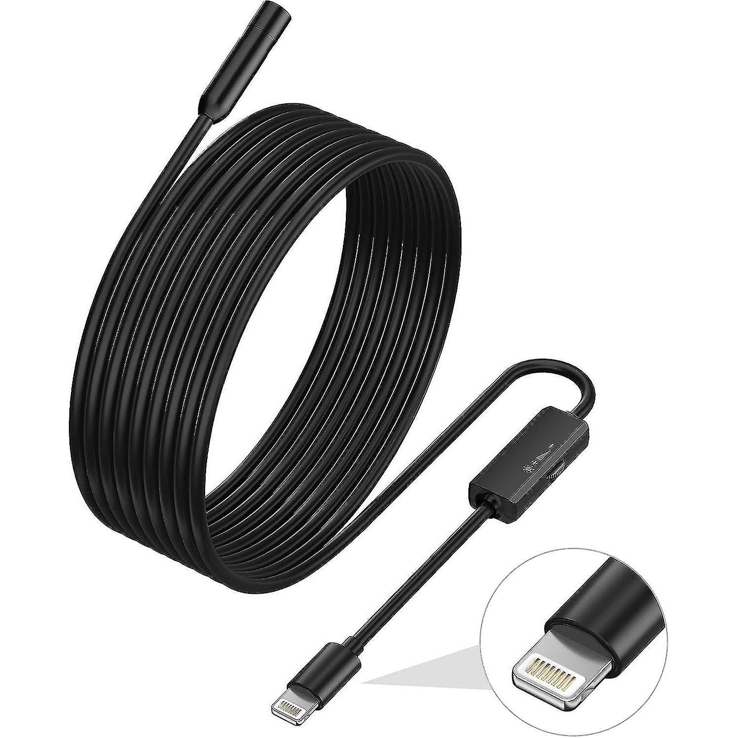 Microcase Iphone Lıghtning Endeskop Kamera Led Su Geçirmez 5 Metre Borescope Yılan Kamera AL4196