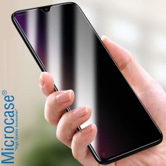 Microcase Xiaomi Redmi Note 8 Pro Privacy Gizlilik Filtreli Tam Kaplayan Tempered Cam - Siyah