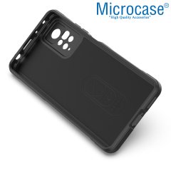 Microcase Realme 6 Thunder Serisi Darbeye Dayanıklı Silikon Kılıf - Siyah