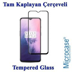 Microcase OnePlus 7 Batman Serisi Yüzük Standlı Armor Kılıf - Siyah + Tam Kaplayan Çerçeveli Cam