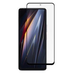 Microcase Tecno Pova 4 için Tam Kaplayan Çerçeveli Tempered Ekran Koruyucu - Siyah AL3276
