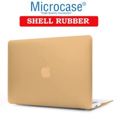 Microcase Macbook Pro 16 inch A2141 A2142 Shell Rubber Kapak Kılıf - Gold