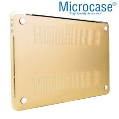 Microcase Macbook Pro 16 inch A2141 A2142 Shell Rubber Kapak Kılıf - Gold