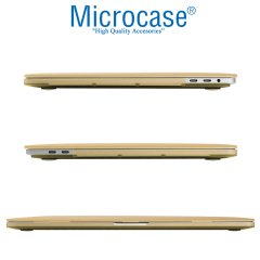 Microcase Macbook Pro 16 inch A2141 A2142 Shell Rubber Kapak Kılıf - Gold