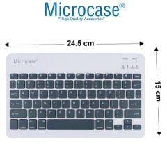 Microcase Tablet ve Telefonlar için Şarjlı Bluetooth Klavye - AL2671 Koyu Mor
