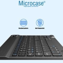 Microcase Tablet ve Telefonlar için Şarjlı Bluetooth Klavye - AL2671 Koyu Mor