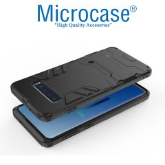 Microcase Samsung Galaxy S10 Alfa Serisi Armor Standlı Kılıf
