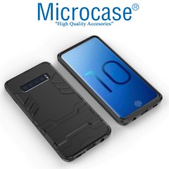 Microcase Samsung Galaxy S10 Alfa Serisi Armor Standlı Kılıf