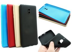 Nokia 3 Premium Mat Soft Silikon Kılıf + Tempered Cam