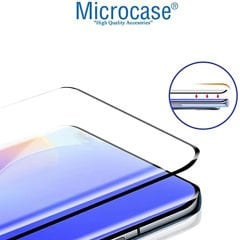 Microcase Vivo Y21a 4G 2022 Tam Kaplayan Çerçeveli Tempered Ekran Koruyucu - Siyah AL3276