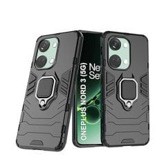 Microcase OneOlus Nord 3 5G Batman Serisi Yüzük Standlı Armor Kılıf Siyah-AL3349